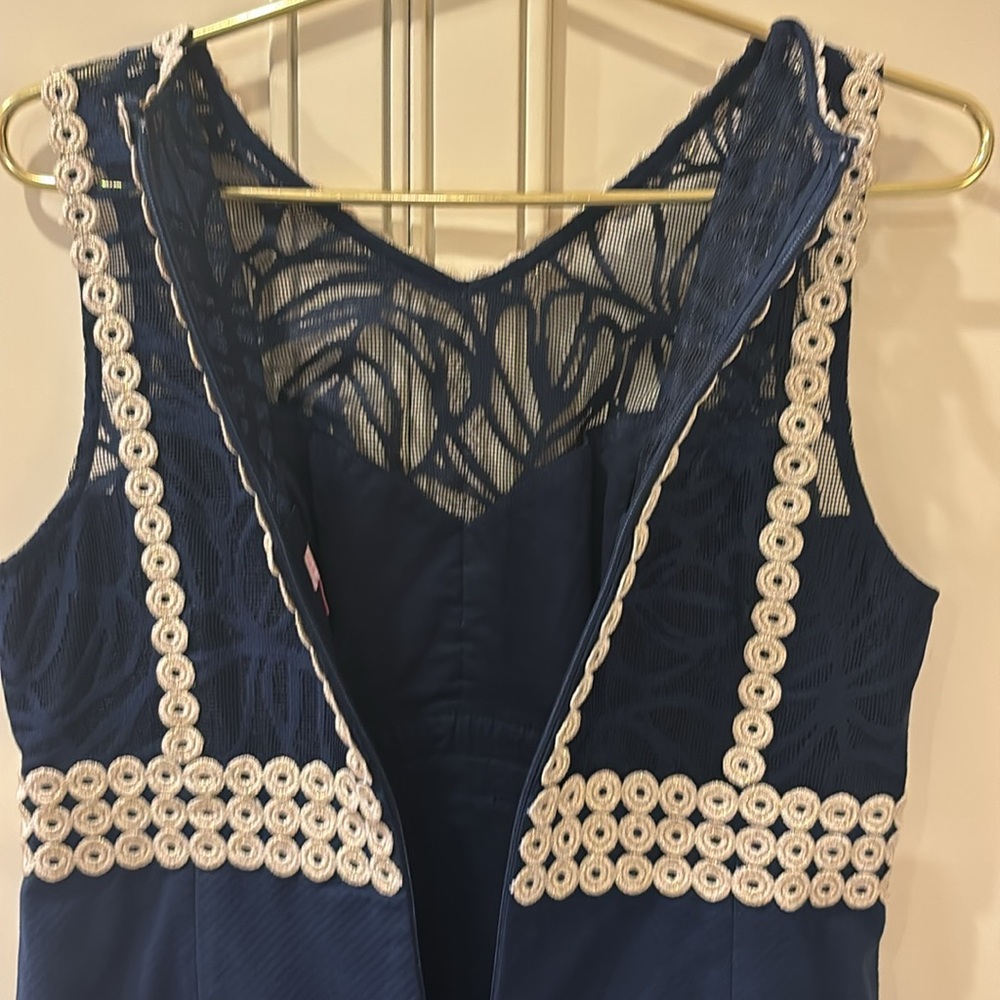 Lilly Pulitzer sleeveless dark navy dress size 6 - Picture 13 of 16